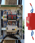 Dead Simple Automatic Fire Extinguisher With Dual Nozzles And Heat Aerosol Suppression Kicks In At 170 Degrees C Din Rail Mounts Snugly Inside Electrical Cabinets EV Charging Stations 20 Gram Pack mounted in electrical cabinet.