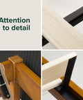 Heavy Duty 14 Inch Bamboo Platform Bed Frame Twin Size With No Box Spring Needed showing assembly details and craftsmanship.