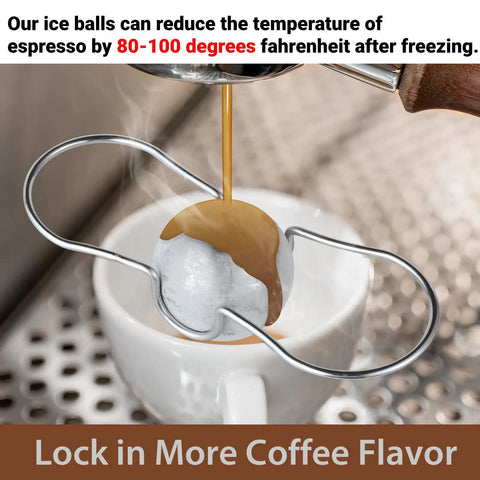 Two Pack Stainless Steel Espresso Cooling Balls For Coffee Chilling Reusable Espresso Cooler Balls To Lower Temperature Without Diluting Flavor Cuts Bitterness