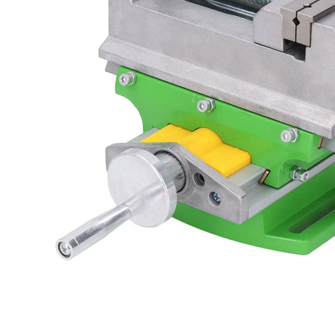 Close-up of Ycauty Cross Slide Drill Vice Xy Multifunctional Compound Vise For Table Milling Machines with visible adjustment handle.