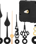 DIY Clock Movement Kit Quartz Battery Operated Replacement Mechanism With Two Pairs Of Short Hands, Black and Gold