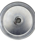 Top view of 8 Inch Single Groove V Belt Pulley With 1 Inch Bore For A B 5L 4L V Belts Carbon Steel Motor Pulley Zinc Plated 1020 Steel