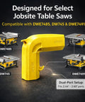 Dual Port Dust Collection Adapter For Table Saws 2.5 Inch, 62 To 66mm Universal Fit, No Tools Needed, featured with saw models.