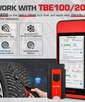 OE Level Complete TPMS Programming Tool For Vehicles Pro Grade Diagnostics With Sensor Relearn And Reprogram All TPMS Sensors Universal Compatibility For Cars And Light Trucks ITS600E Must Have shown with handheld scanner and tablet display