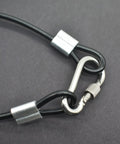 Close-up of 10 Pack 5mm Vinyl Coated Stainless Steel Wire Cable with Loops 12 Inch Lanyard Lock Security Chain for Outdoor Gates
