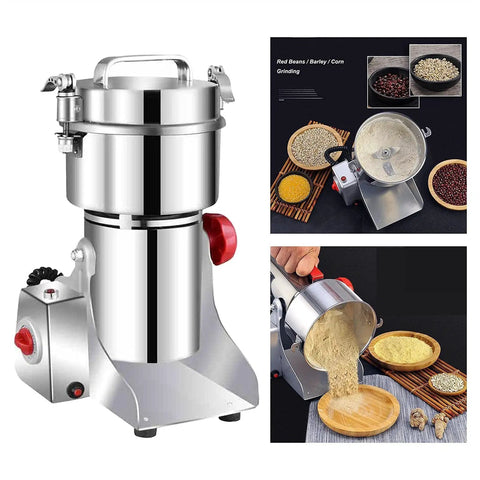 Stainless Steel Electric Coffee Grinder For Home Use And Spice Mill Multi Function Grain Wheat Flour Mixer with high capacity cup