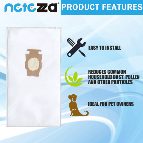 Six Pack Kirby Vacuum Dust Bags Cloth Style F Replacement for Avalir Sentria Ultimate G with features list