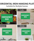 Emergency First Aid Sign For Outdoor Use 8 By 12 Inch Wall Decor For Home Office Shop Warehouse Factory Workplace Storage Zone Marker Plaque High Visibility Aluminum Notice With Bold Text For Clear Readability in various settings.
