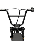 Hurricane Compact Electric Bike With 30 Mile Range, 400W Peak Motor, Mechanical Disc Brakes, 14 Inch Wheels, Ages 13 Plus, Black, Ready To Roll For Fun City Cruising And Quick Commutes handlebar view