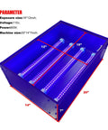 Top view of UV Exposure Unit Silk Screen Printing Light Box With 4 15W LED Tubes 18 By 12 Inch Exposure Area 395nm 110V 60W Blue