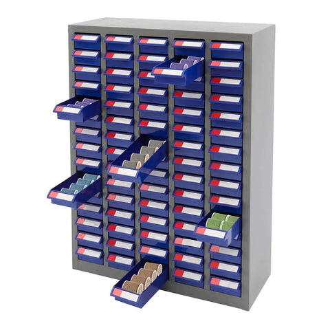 Bolt And Nut Tool Storage Cabinet With 75 Drawers For Garage And Workshop Organization Made With ABS Drawers And Heavy Duty Metal Shelves