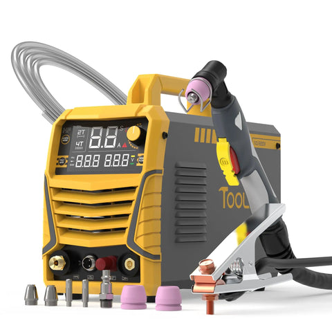 Plasma Cutter With Non Touch Pilot Arc, Dual Voltage 110/220V, 50 Amp Inverter, Large LED Display, IGBT Tech, 20-50 Amp