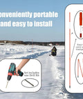 20 Piece Orange Driveway Markers Set With 49 Inch Fiberglass Snow Stakes White Reflective Tape Includes 12 Inch Drill Bit