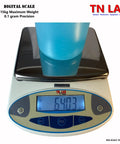 Professional Grade Built Tough Digital Scale With Dead On 0.1G Accuracy LED Backlit Panel Stainless Steel Tray, 15kg max.