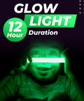 Child holding a glow stick from 32 Pack Ultra Bright 6 Inch Glow Sticks With 12 Hour Glow, Emergency Lighting for blackouts and camping.