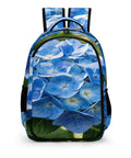 Hydrangea Bloom Printed Backpack For Men And Women Large Capacity Durable Polyester School Travel Bag With Breathable Fabric