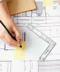 Real Deal Stainless Steel L Square Framing Ruler 4 By 6 Inch 90 Degree Layout Tool on architectural plans with hand drawing