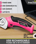 Cordless Electric Scissors For Quick Unpacking And Crafting, featuring a rechargeable rotary blade and USB connectivity.