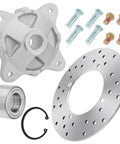 Heavy Duty Rear Wheel Hub Bearing And Brake Rotor Studs Replacement Kit For Polaris RZR Sportsman ACE Ranger ATV UTV 2006 Plus, parts include rotors, studs.