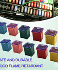 Built Tough Low Profile Fuse Assortment Kit For Trucks Cars And Suvs Includes Ten Pcs Road Ready Box Blade Micro Cartridge Fuses With Copper Contacts Rated At Twenty Thirty Forty Fifty And Sixty Amps, featuring various colored fuses.