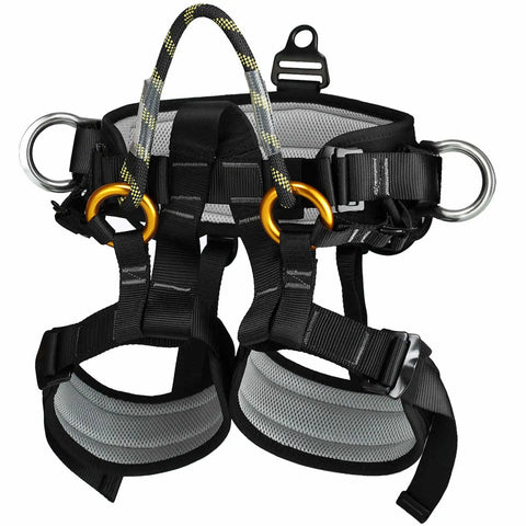 Heavy-Duty Climbing Harness Belt For Tree Climbing And Outdoor Rescue, Large Size Safety Belt, Rappelling Gear, Breathable Nylon
