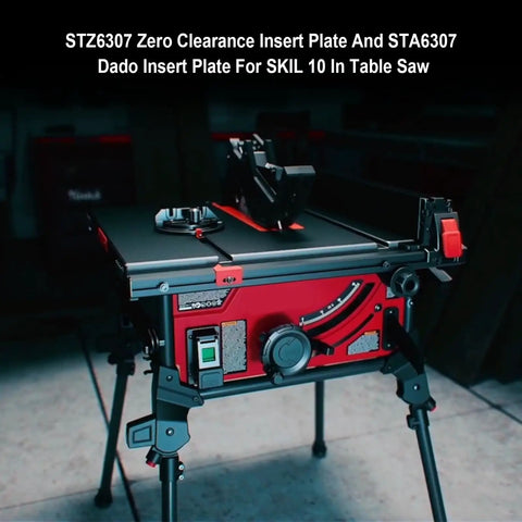Zero Clearance Insert Plate And Dado Insert Plate Upgrade For 10 Inch Table Saw TS6307 00 Delivers Killer Precision 90 Degree Cuts STZ6307 And STA6307 Combo Pack Easy Install Solid Fit Great Upgrade For Your Dado Work.