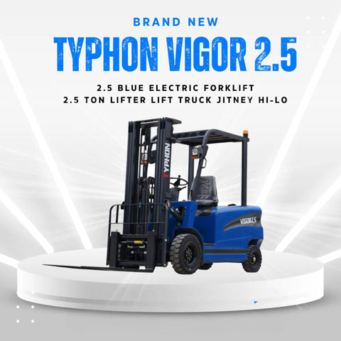2025 Heavy Duty Electric Forklift 2.5 Ton Capacity Rock Solid Steel Chassis Smooth Hydraulic Controls Premium Industrial Hauler in blue.