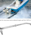 Adjustable Stainless Steel Outboard Steering Link Rod Kit Universal Boat Engine Tie Rod Drag Link for Marine Motors 265mm To 315mm Easy Install Beefy Fit, boat outboard use
