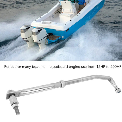Adjustable Stainless Steel Outboard Steering Link Rod Kit Universal Boat Engine Tie Rod Drag Link for Marine Motors 265mm To 315mm Easy Install Beefy Fit, boat outboard use