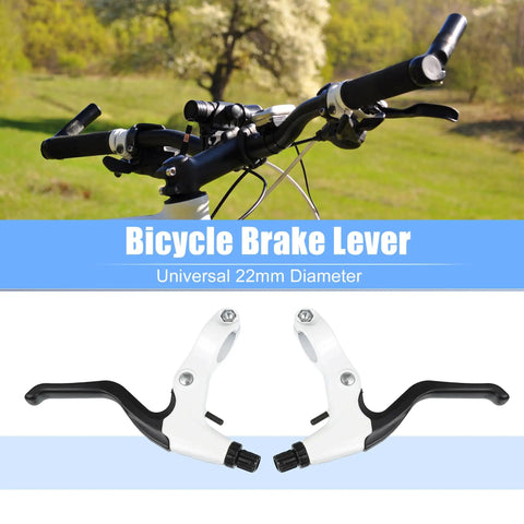 Universal 22mm Aluminum Alloy Bicycle Brake Lever Set For Road And Mountain Bikes White Dope Lightweight and Durable