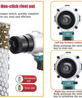 Heavy Duty Cordless Rivet Nut Gun With 5200mAh Dual Batteries for M3 M4 M5 M6 M8 M10 M12, showing crimping mechanism.