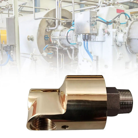 1/2 Inch Rotating Joint, 360 Degree Rotary Union For Water, Air And Oil, Brass Heavy Duty Threaded Connectors Built For High Speed Cooling And Easy Maintenance In Industrial Machinery in brass on industrial machinery