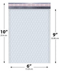 White 6x10 Inch Poly Bubble Mailers With Easy Seal Padded Envelopes Cushioned Bubble Mailer Waterproof Lightweight Shipping Bags