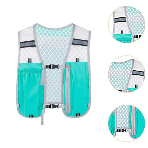 Front view of Run Ready Hydration Vest Lightweight Running Backpack with Adjustable Water Bag and Multiple Pockets Waterproof Gear
