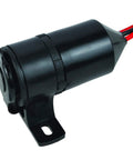 Universal 12V Cigarette Lighter Outlet Kit For Marine And RV With Surface Mount Socket and Mounting Hardware, black component visible.