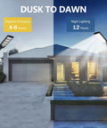 Outdoor Solar Flood Lights With Motion Sensor And Remote Control Waterproof Dusk To Dawn Led Street Lights illuminating house