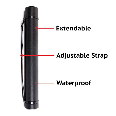 Two Pack Expandable Poster Tubes Zero Stress Document And Blueprint Carriers With Cushioned Shoulder Strap And Secure Seal Lids Rugged Carry Cylinders Keep Art Prints Clean And Always Crisp
