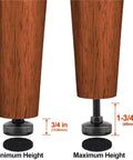 Heavy Duty Rock Solid Furniture Leveling Feet Set Adjustable Legs for Cabinets Tables Chairs and Sofas Wobble-Free Levelers