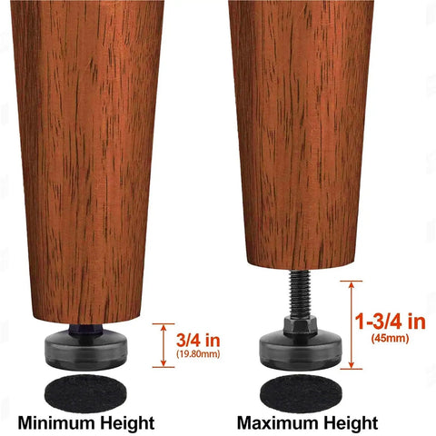 Heavy Duty Rock Solid Furniture Leveling Feet Set Adjustable Legs for Cabinets Tables Chairs and Sofas Wobble-Free Levelers
