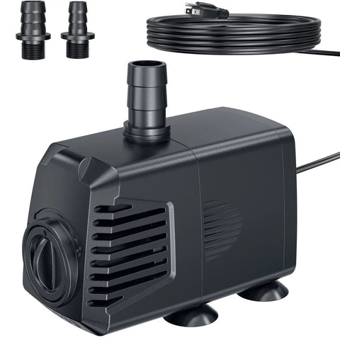 Ultra Quiet Submersible Pump With Overheating Protection And Filter Sponge No Fuss Maintenance 400 GPH 24W High Lift for Pond