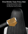 Dope Smoothing Brush Attachment For Dyson Airwrap That Tames Frizz and creates smooth hair with firm bristles in use