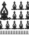 12 Pack Antique Cast Iron T Hinges 5.3 Inch Heavy Duty Vintage Black Gate Hinges With 96 Mounting Screws for DIY Projects