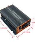 Rugged 500W Power Inverter With Dual AC Outlets And USB Port Converts DC 12V To 110V AC Modified Sine Wave dimensions 6.3x4.12x2.35 inches