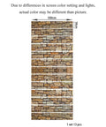 13 Strips Stair Stickers Vinyl Self Adhesive Staircase Decals Stone Pattern 39.37 By 7.08 Inch Each Strip For 13 Steps Easy Install Durable PVC Makeover For Flat Surfaces showing brown stone pattern with dimensions 100cm by 18cm