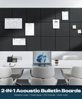Snag These 12 Pack Acoustic Wall Panels With Self Adhesive Backing 12 By 12 By 0.4 Inch Sound Proof Foam Tiles In Sleek Black for office use.