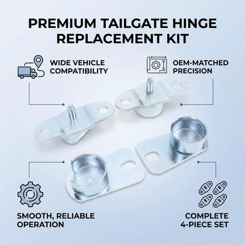 Heavy Duty Tailgate Hinge Kit For Full Size Chevy GMC Trucks 4 Piece Body Mounted Replacement With OEM 15521579