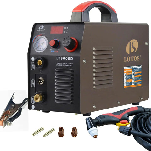 2024 Upgraded Dual Voltage 50A Plasma Cutter With Five Eighths Inch Clean Cut And Three Quarters Inch Severance Cut, 16mm And 20mm Capacity, Heavy Duty Metal Cutting Machine For Home Shop, 120V Or 240V