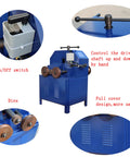 Heavy Duty Electric Pipe Bender Machine With Round And Square Die Set 110V Single Phase Tube Roller, includes on/off switch and dies.