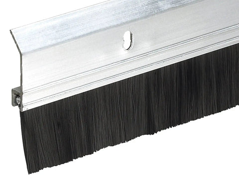 Extra Brush Door Sweep Two Pack Keeps Drafts Out And Heat In Aluminum Silver Finish Two Inch By Thirty Six Inch Heavy Duty