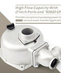 2 Inch Semi Trash Water Pump For Straight Keyed Shafts Replacement For Predator 212cc shown with aluminum body and 2 inch ports
